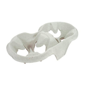 Papieren beker vervoerder 2 Slots (20 stuks)