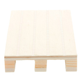 Houten mini Pallet Bediening Platter 13x8x2cm (1 stuk) 