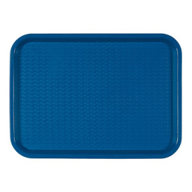 Plastic dienblad Fast Food blauw 30,4x41,4cm (1 stuk) 
