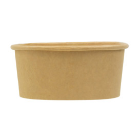 Vierkante Kraftpapier Container 500ml 13x13x5,6cm (50 Stuks)