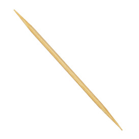 Houten tandenstoker Rond vormig 2 Tips 6,5cm (1 stuk) 