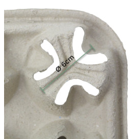 Papieren beker vervoerder 4 Slots (220 stuks)