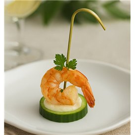 Bamboe Gebogen Spies 9 cm (1.200Units)